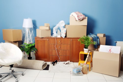 Storage facility concept in Monken Hadley with organized belongings
