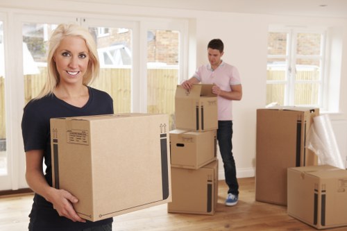 Loading items into a mobile self storage container