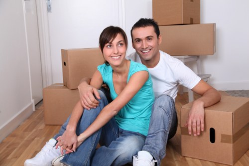 Careful packing materials for fragile items during removals